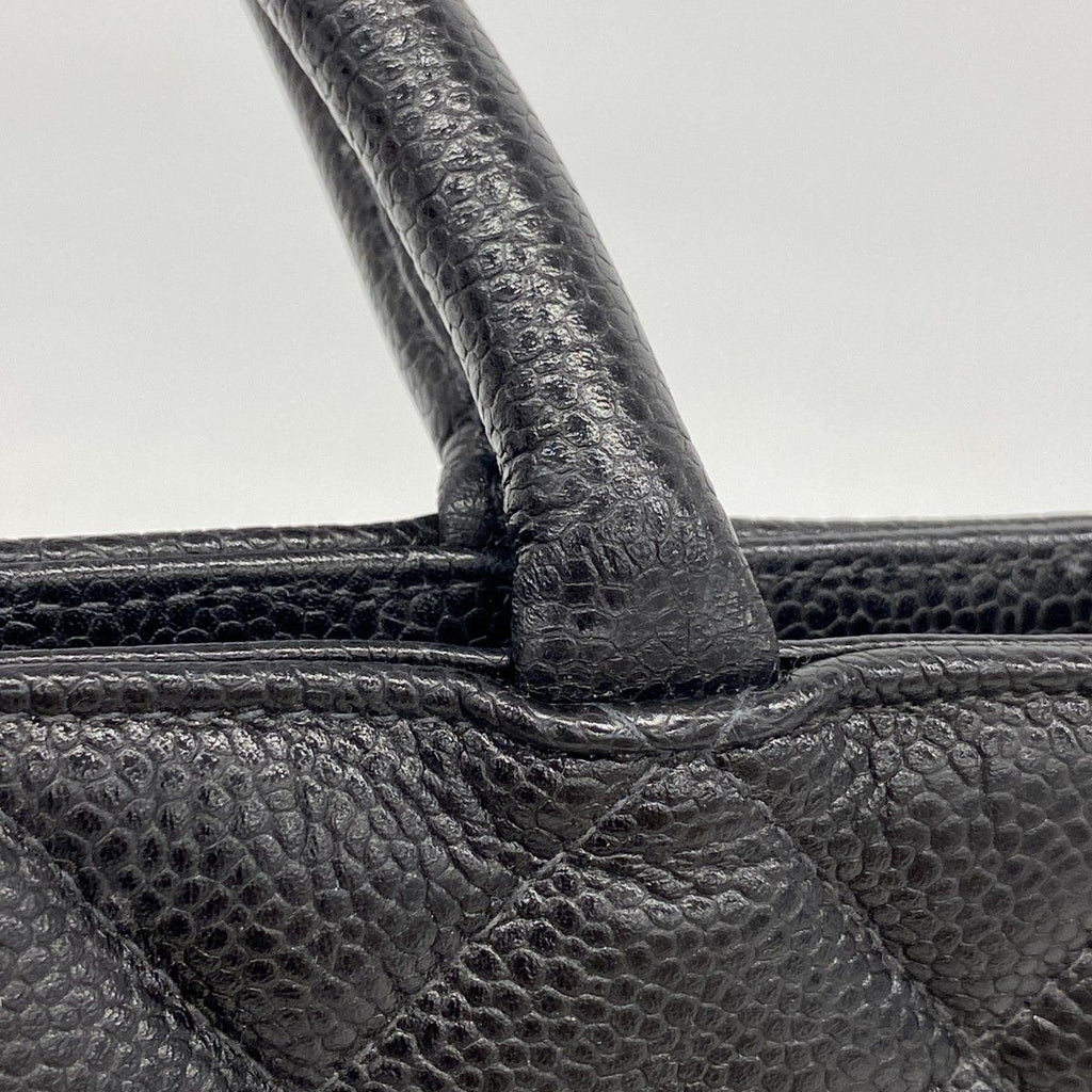 Chanel Tote Reissue Caviar Leather Black Gold — view 8