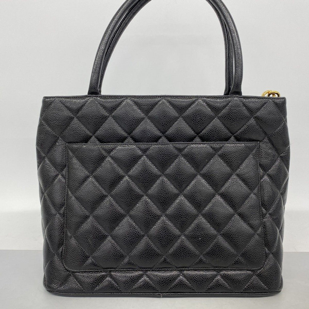 Chanel Tote Reissue Caviar Leather Black Gold — view 9