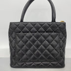Chanel Tote Reissue Caviar Leather Black Gold — view 9