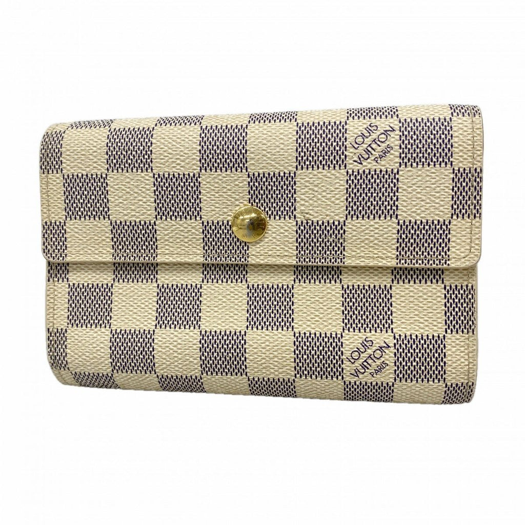 Louis Vuitton Trifold Wallet Damier Azur Portefeuille Alexandra White