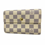 Louis Vuitton Trifold Wallet Damier Azur Portefeuille Alexandra White