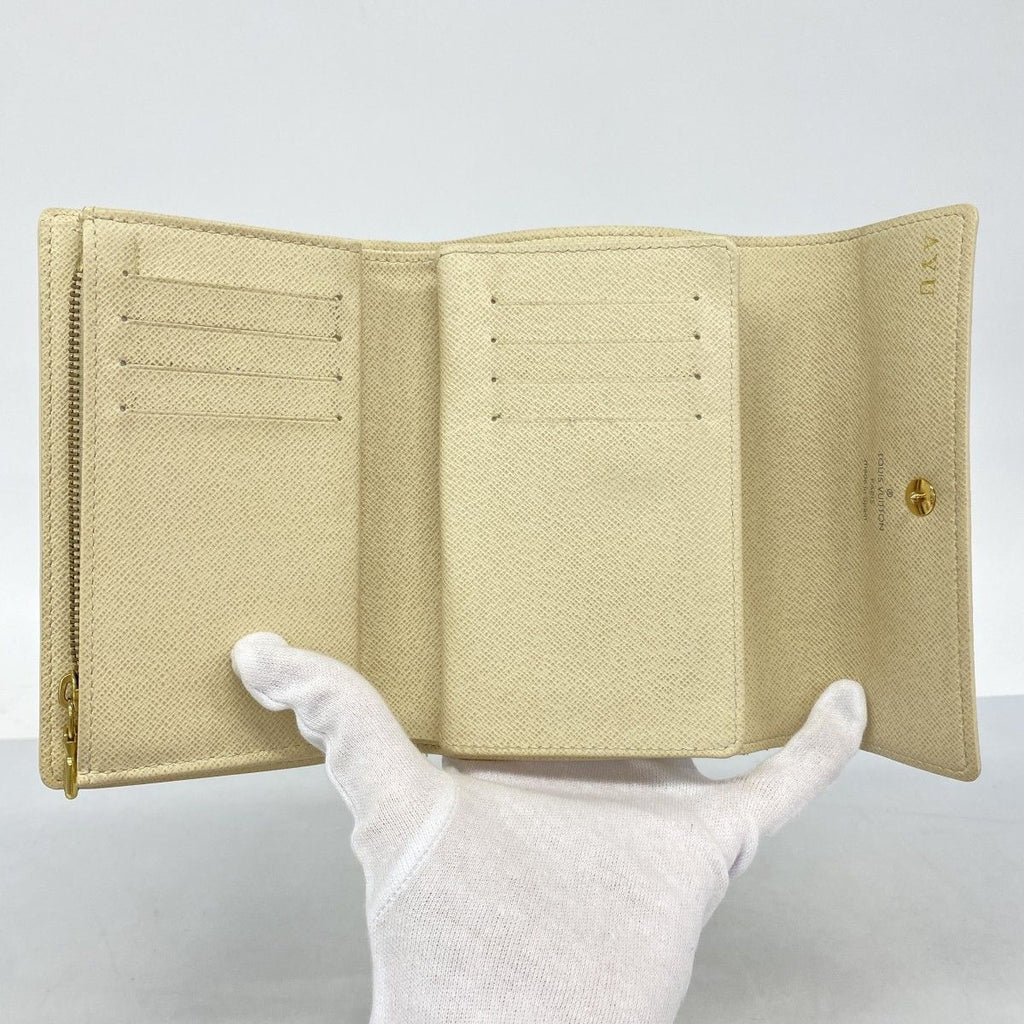 Louis Vuitton Trifold Wallet Damier Azur Portefeuille Alexandra White — view 3