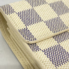 Louis Vuitton Trifold Wallet Damier Azur Portefeuille Alexandra White — view 8