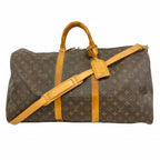 Louis Vuitton Boston Bag Monogram Keepall Bandouliere 55 Brown