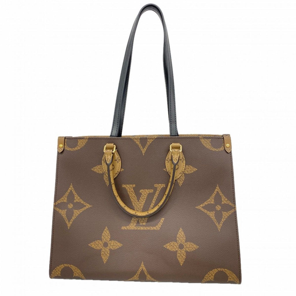 Louis Vuitton Tote Monogram Giant Reverse On The Go MM Brown 2-Way
