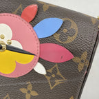 Louis Vuitton Shoulder Wallet Monogram Brea Pochette Felicie Brown Pink — view 7