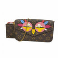 Louis Vuitton Shoulder Wallet Monogram Brea Pochette Felicie Brown Pink