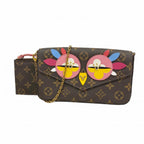 Louis Vuitton Shoulder Wallet Monogram Brea Pochette Felicie Brown Pink
