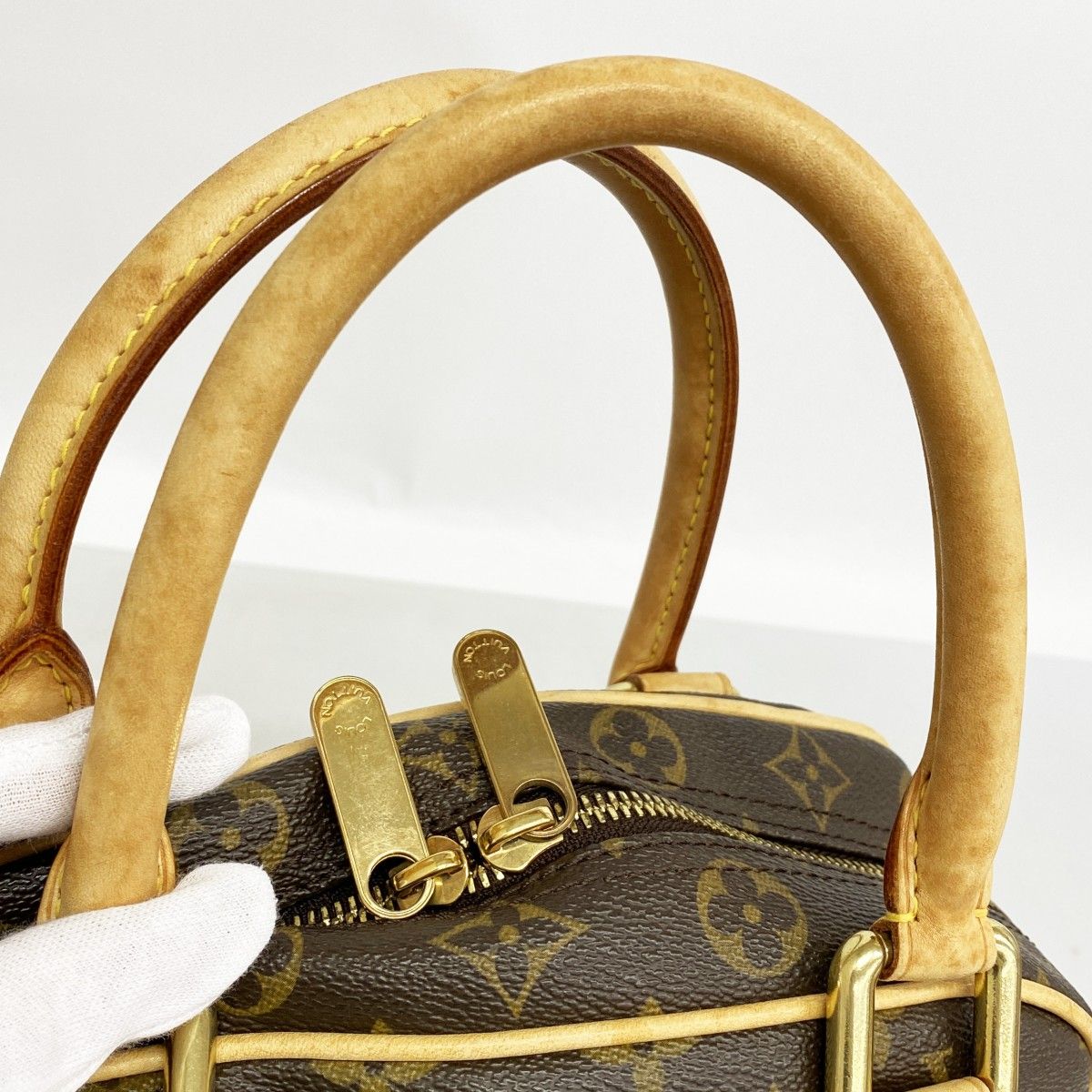 Louis Vuitton Handbag Monogram Manhattan PM Brown — view 7