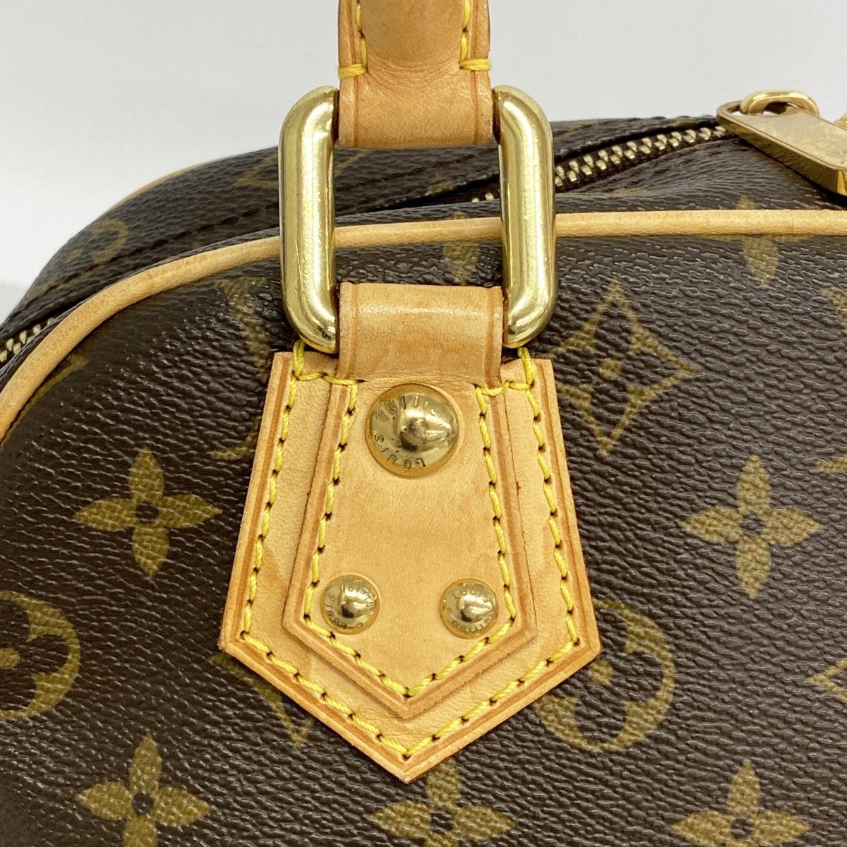 Louis Vuitton Handbag Monogram Manhattan PM Brown — view 8