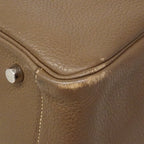 Hermes Handbag Lindy 30 Taurillon Clemence Etoupe Silver 2-Way — view 6