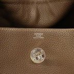 Hermes Handbag Lindy 30 Taurillon Clemence Etoupe Silver 2-Way — view 5