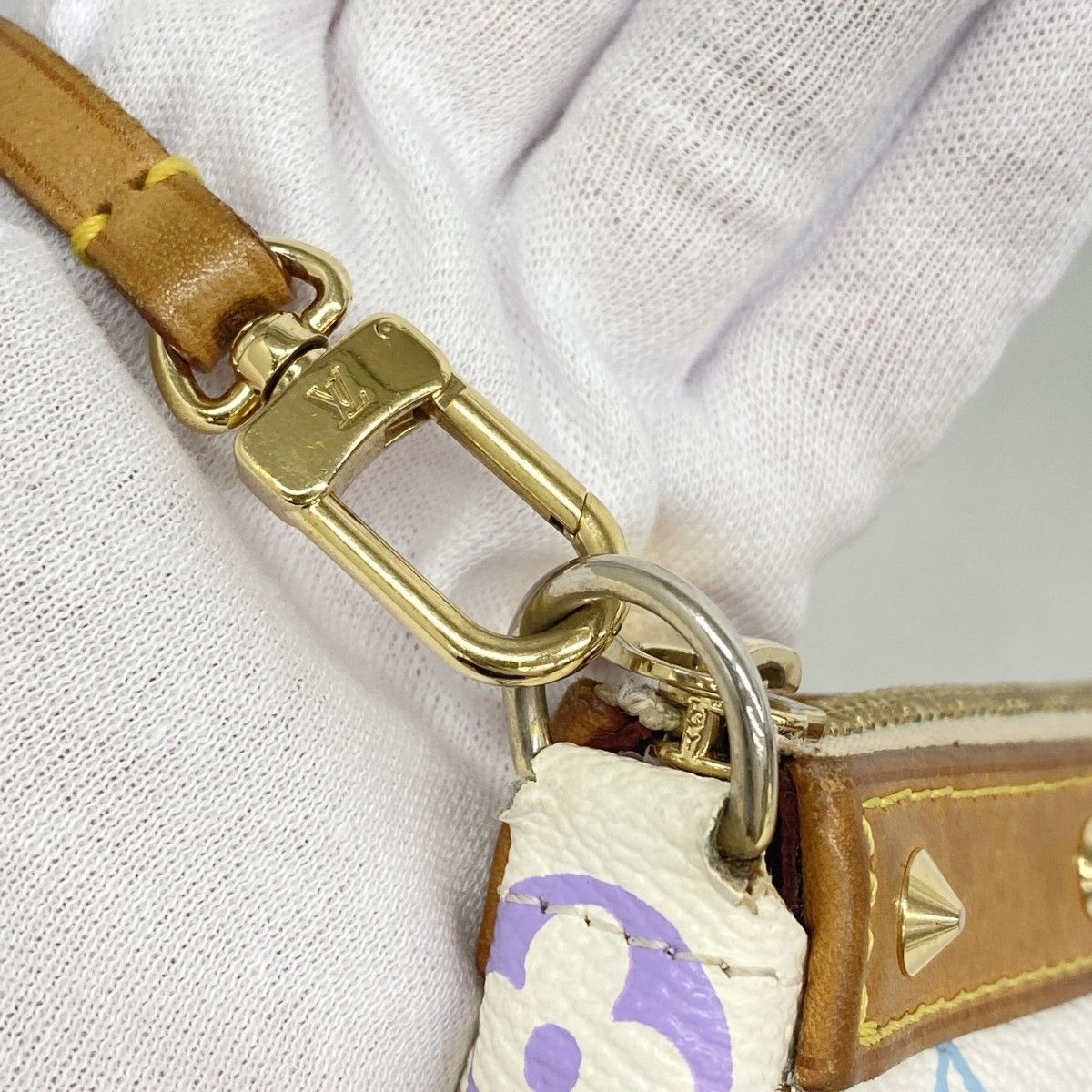 Louis Vuitton Pouch Monogram Multicolor Pochette Blanc — view 9