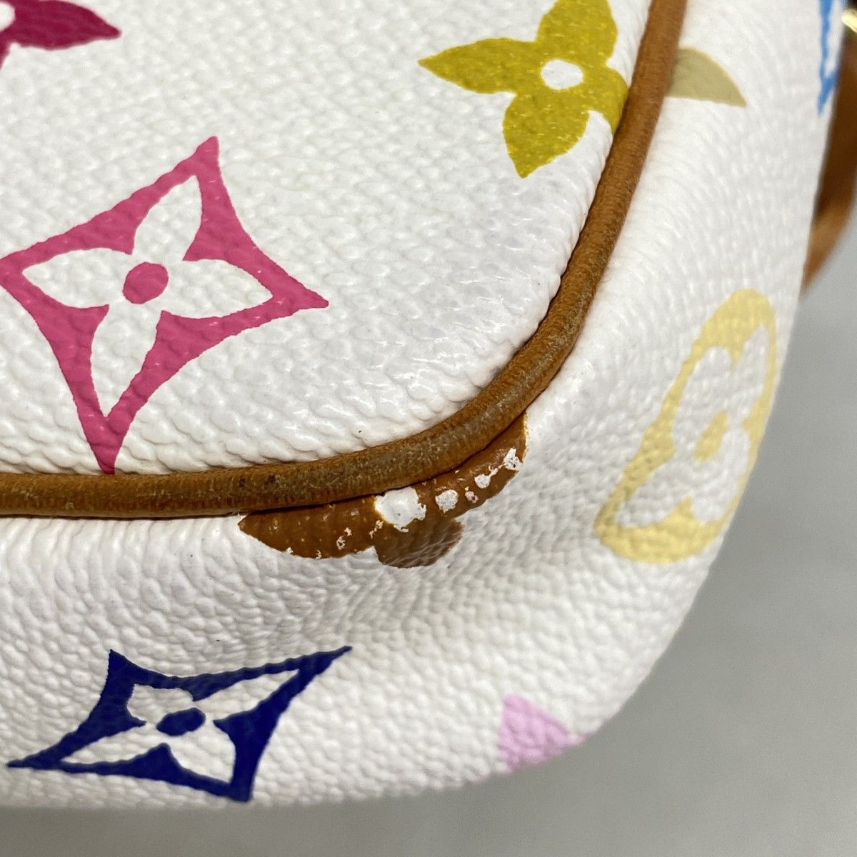 Louis Vuitton Pouch Monogram Multicolor Pochette Blanc — view 7