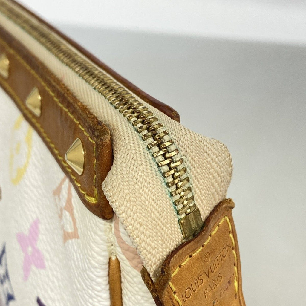 Louis Vuitton Pouch Monogram Multicolor Pochette Blanc — view 8