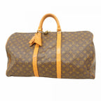 Louis Vuitton Boston Bag Monogram Keepall 55 Brown