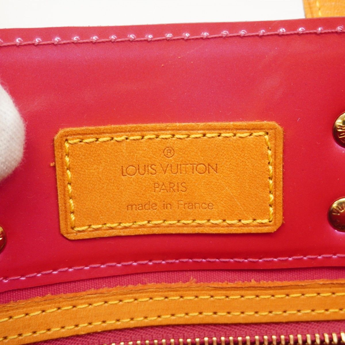 Louis Vuitton Handbag Vernis Reed PM Fuchsia Pink — view 5