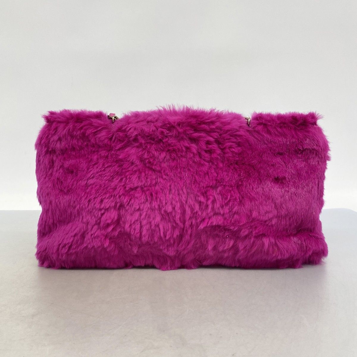 Chanel Shoulder Bag Fur Purple Gold — view 9
