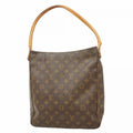 Louis Vuitton Shoulder Bag Monogram Looping GM Brown