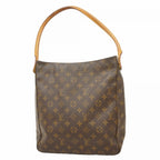 Louis Vuitton Shoulder Bag Monogram Looping GM Brown