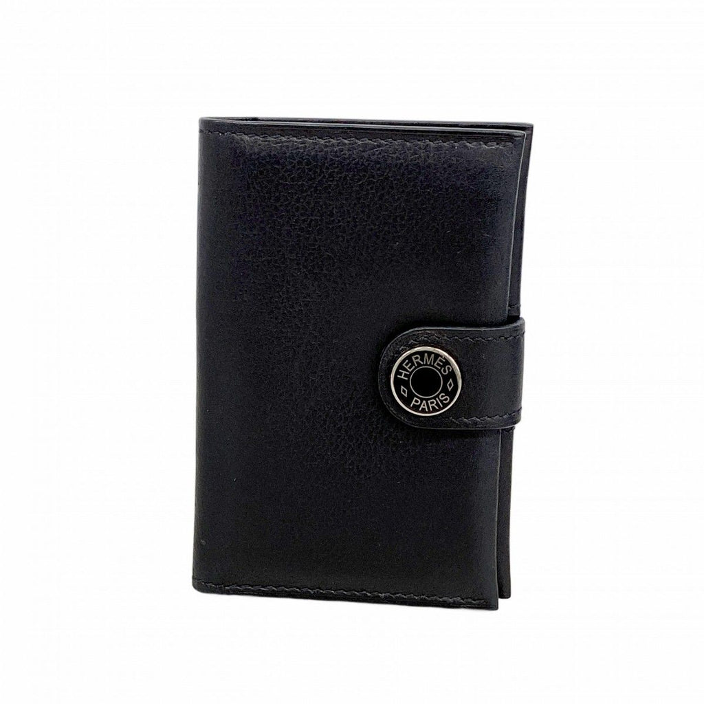 Hermes Card Case Color Black Silver