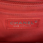 Chanel Shoulder Bag Stitch Chez Blanc Caviar Leather Red Silver — view 5