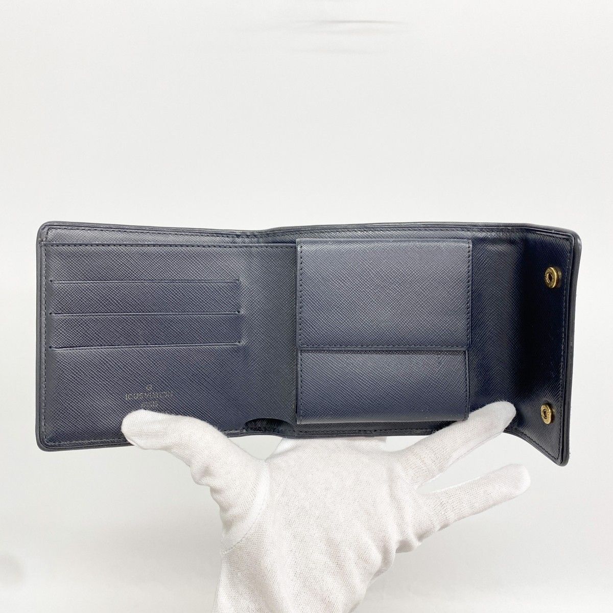 Louis Vuitton Wallet Monogram Mini Portobiert Cles Blue — view 3