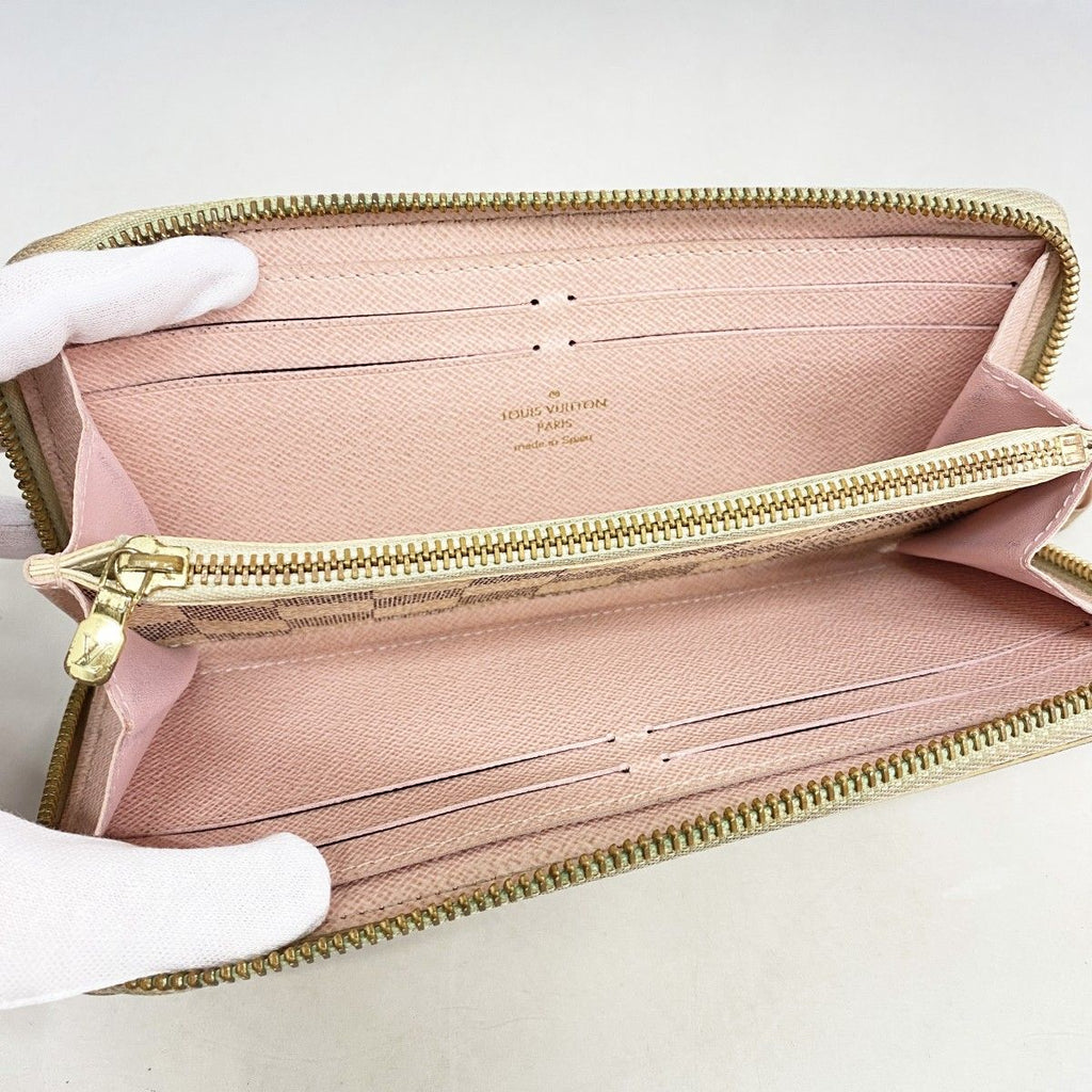 Louis Vuitton Wallet Damier Azur Portefeuille Clemence White Rosevalerine — view 3