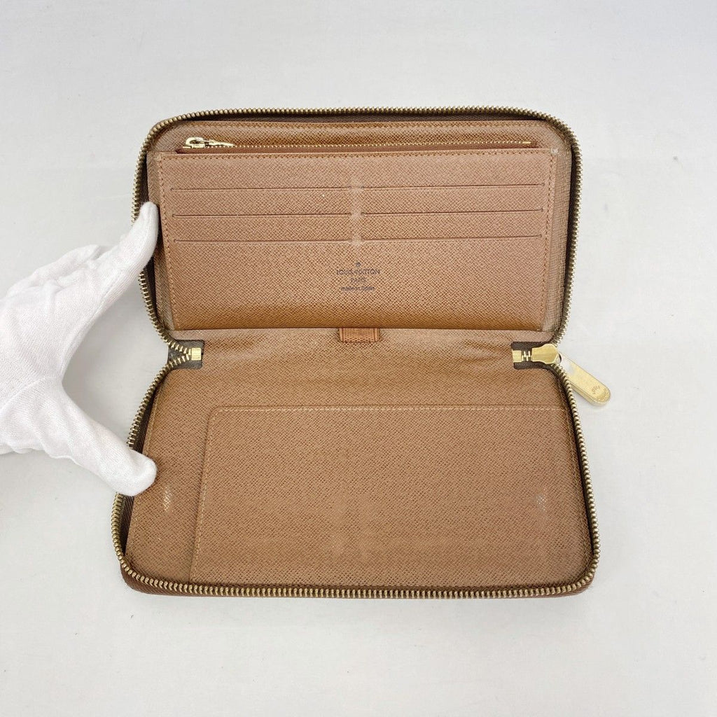 Louis Vuitton Wallet Monogram Zippy Organizer Brown — view 7