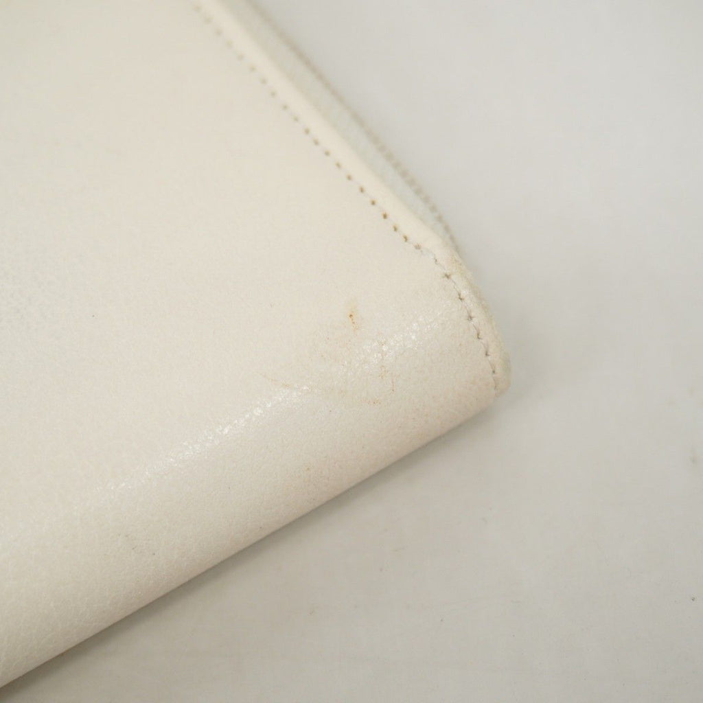 Chanel Wallet Camellia Leather Ivory Silver — view 8