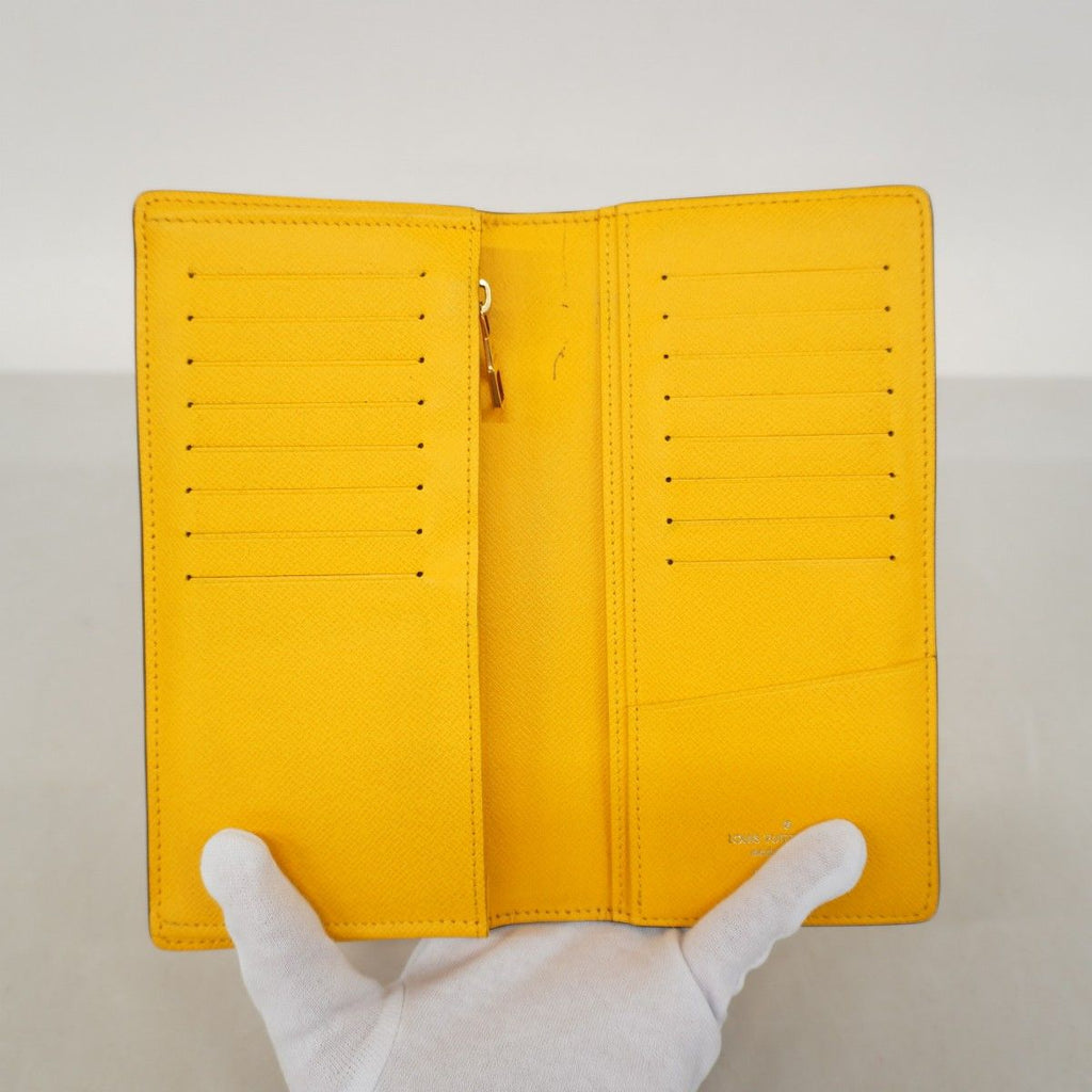 Louis Vuitton Wallet Damier Pop Portefeuille Brazza NM Yellow Brown — view 3