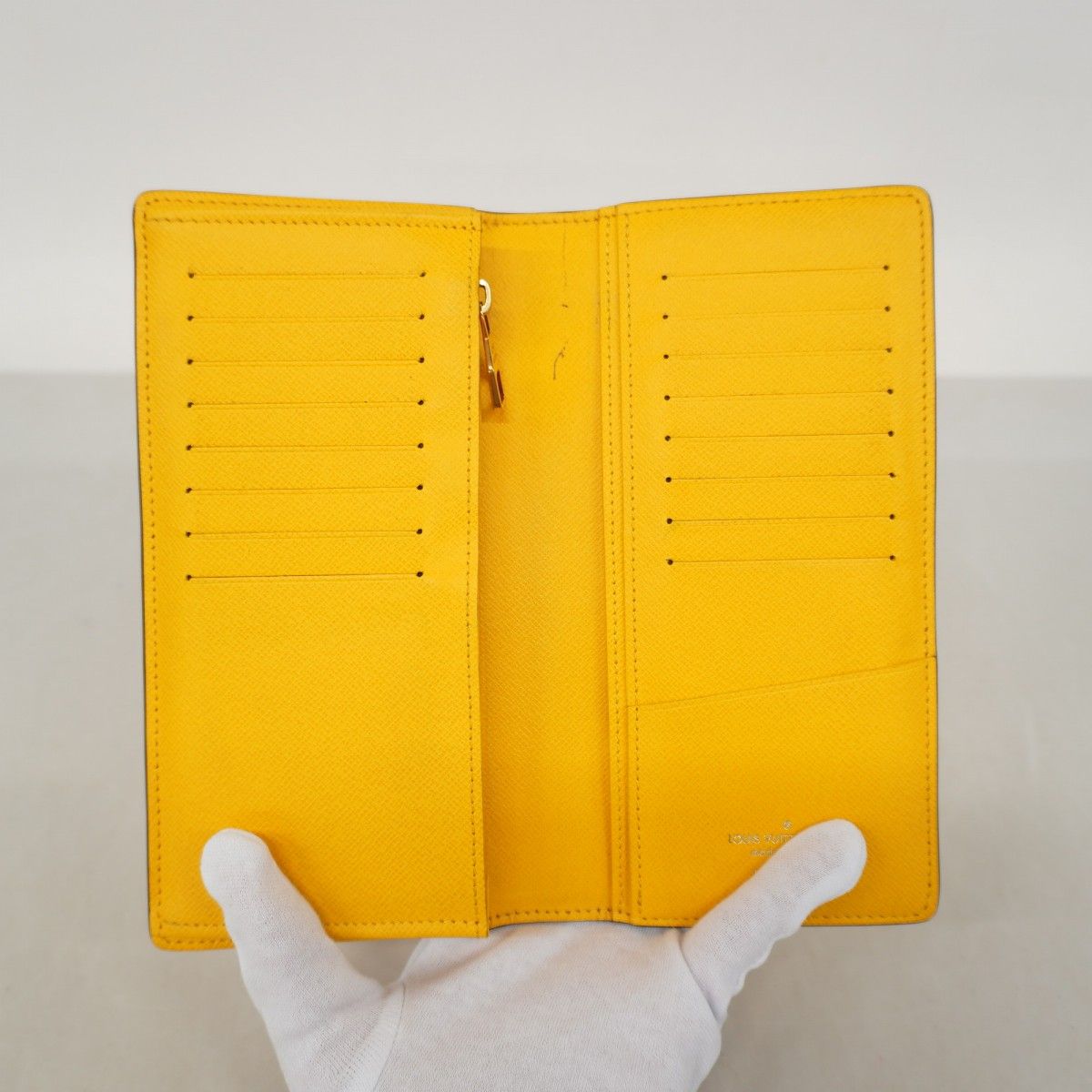 Louis Vuitton Wallet Damier Pop Portefeuille Brazza NM Yellow Brown — view 3