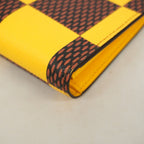 Louis Vuitton Wallet Damier Pop Portefeuille Brazza NM Yellow Brown — view 5