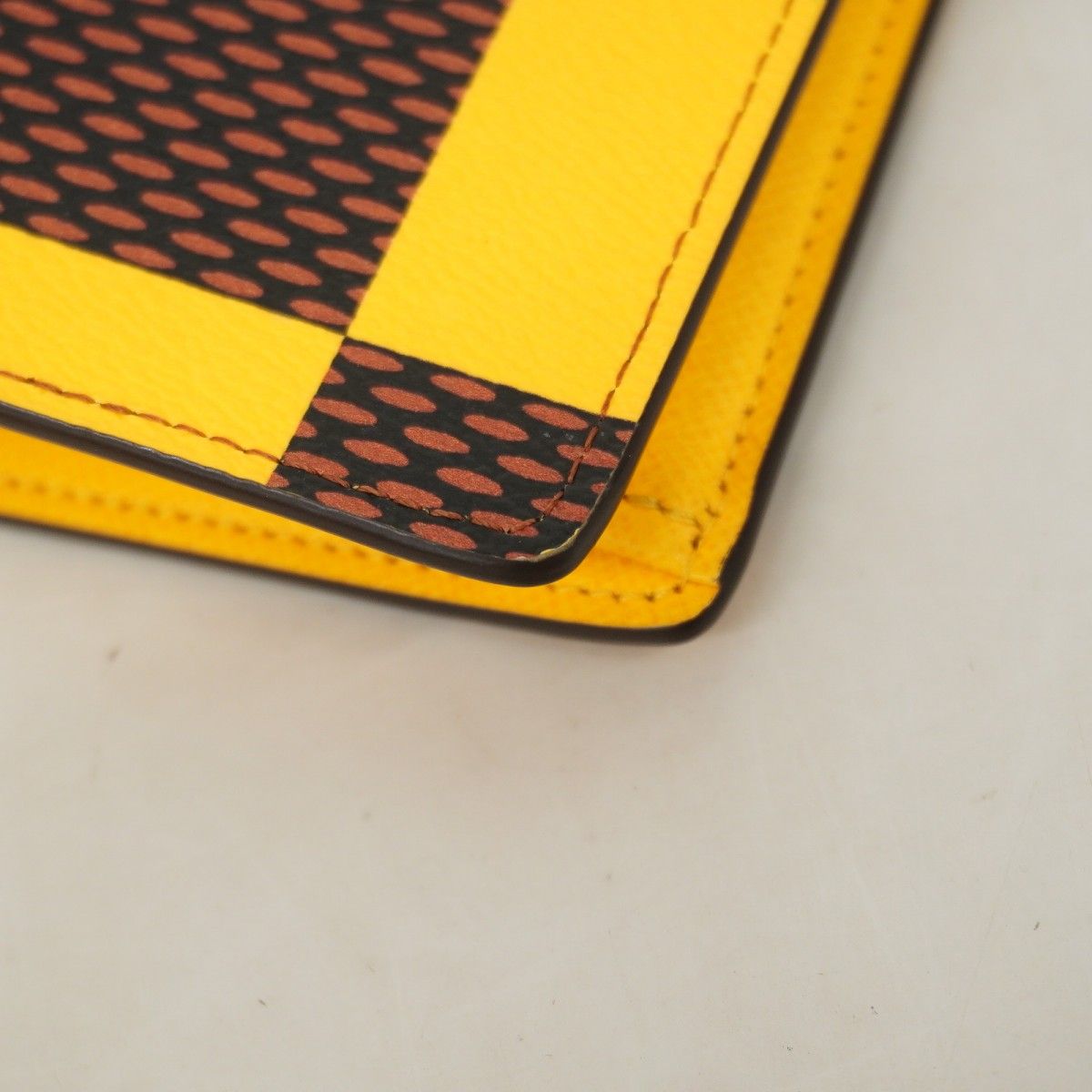 Louis Vuitton Wallet Damier Pop Portefeuille Brazza NM Yellow Brown — view 6