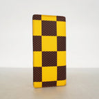 Louis Vuitton Wallet Damier Pop Portefeuille Brazza NM Yellow Brown — view 8