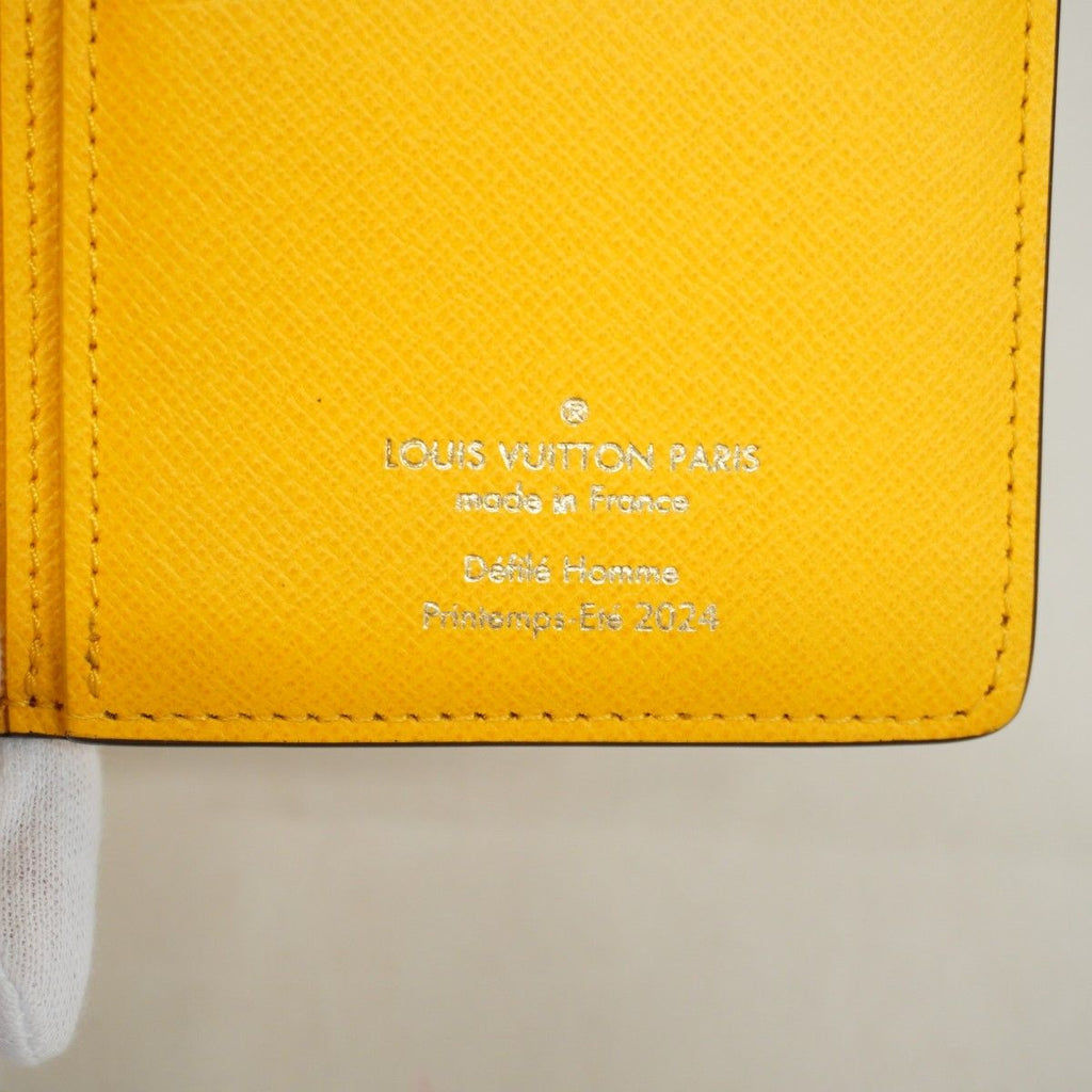 Louis Vuitton Wallet Damier Pop Portefeuille Brazza NM Yellow Brown — view 4