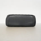 Chanel Chain Tote Quilted Caviar Leather Black Silver — view 3