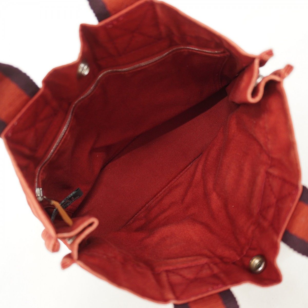 Hermes Tote Fourre Tout PM Canvas Red Silver — view 4