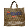 Fendi Tote Zucca Mania Fira Collaboration Brown Gold