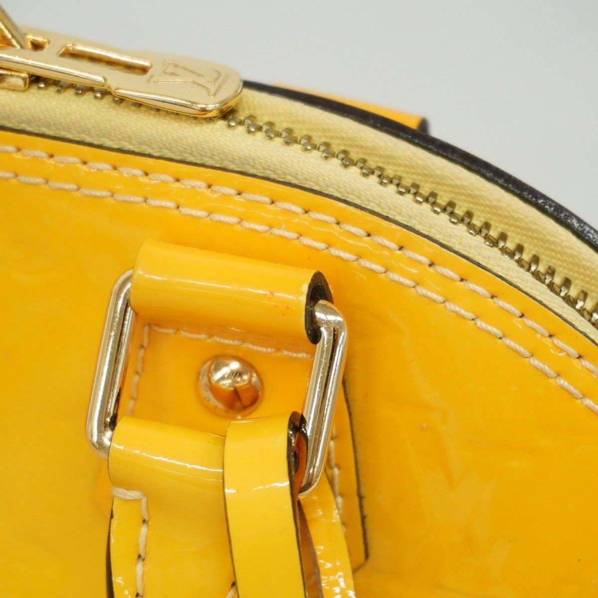 Louis Vuitton Handbag Vernis Alma BB Citrine 2-Way — view 8