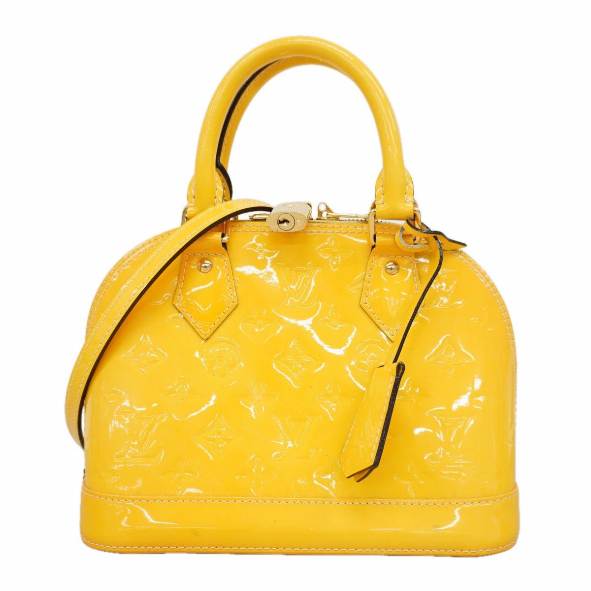 Louis Vuitton Handbag Vernis Alma BB Citrine 2-Way