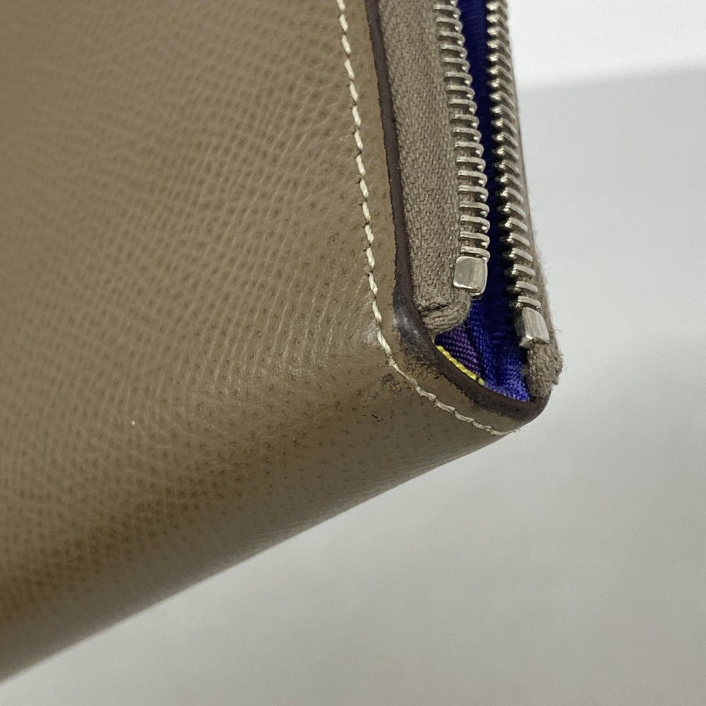 Hermes Wallet Azap Long Silk in Veau Etoupe Silver — view 6