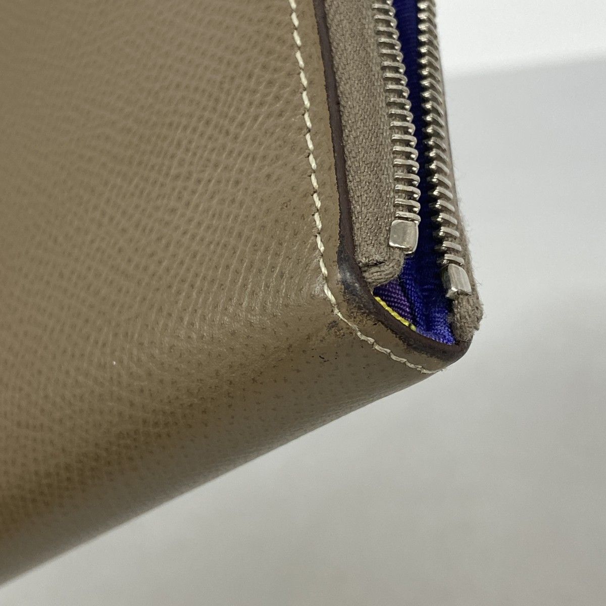Hermes Wallet Azap Long Silk in Veau Etoupe Silver — view 6