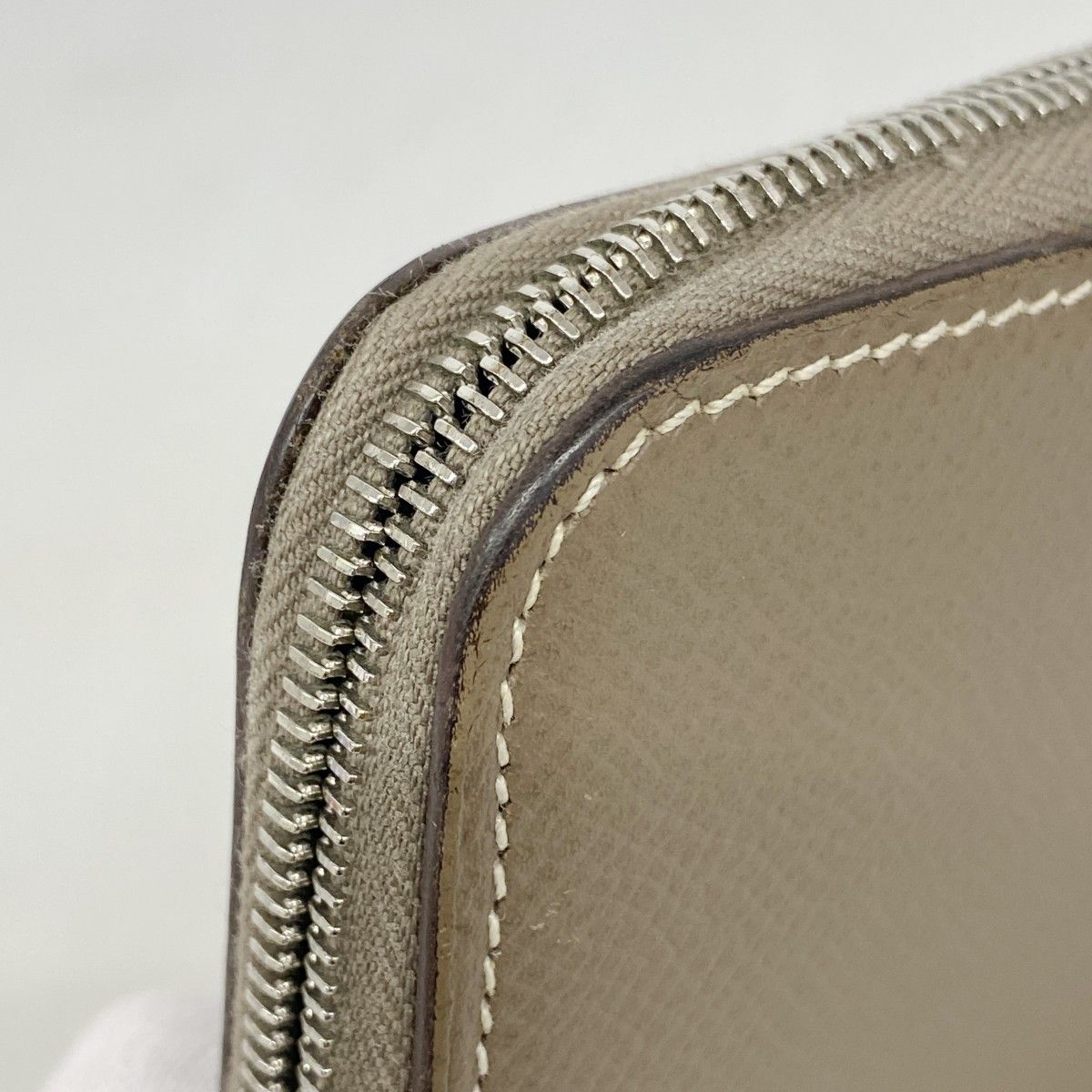 Hermes Wallet Azap Long Silk in Veau Etoupe Silver — view 5