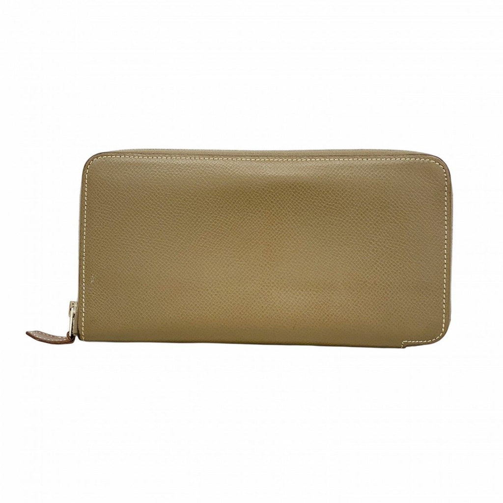 Hermes Wallet Azap Long Silk in Veau Etoupe Silver