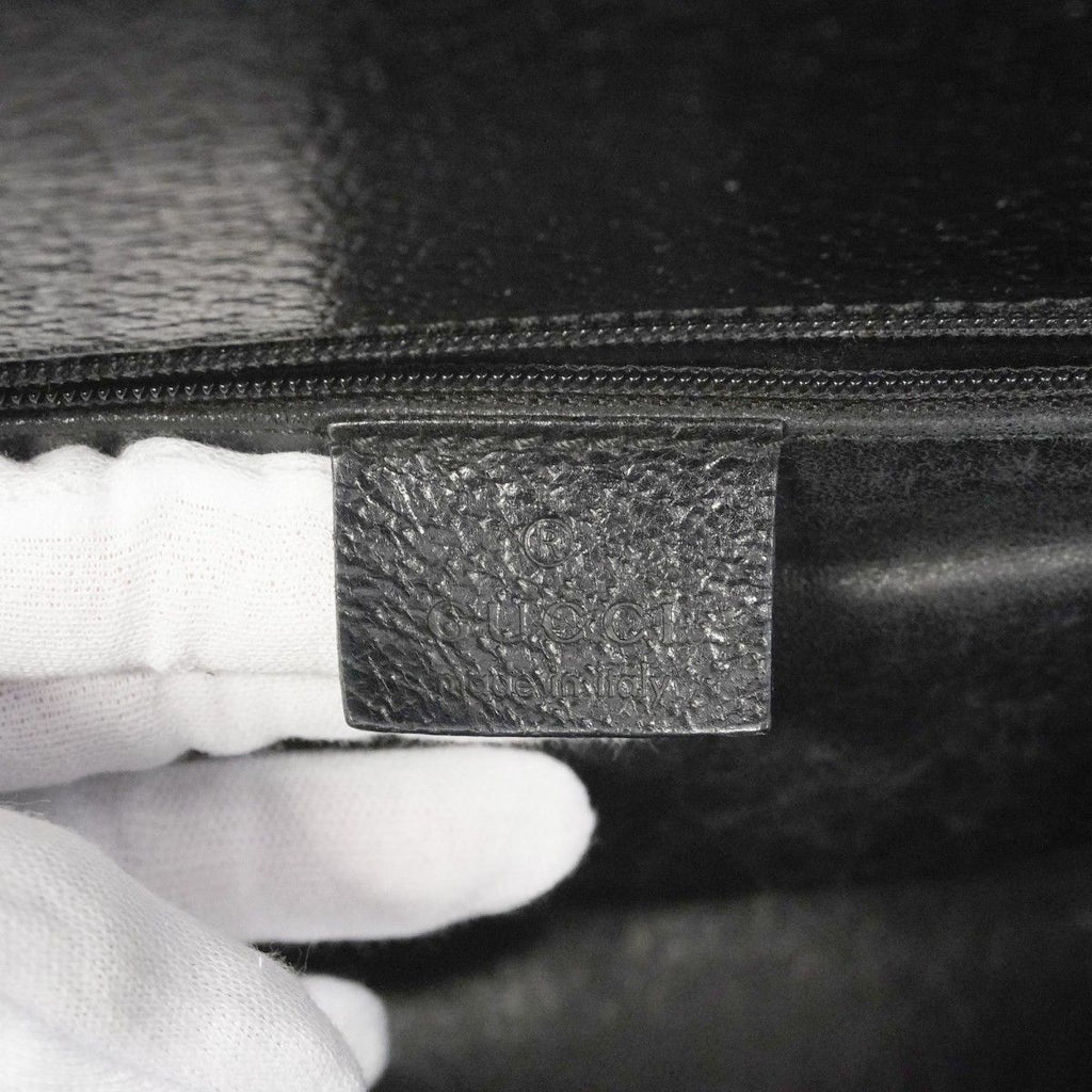 Gucci Handbag Bamboo 002 Leather Black Silver — view 5