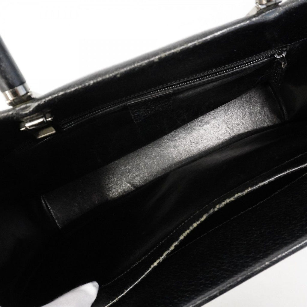 Gucci Handbag Bamboo 002 Leather Black Silver — view 4