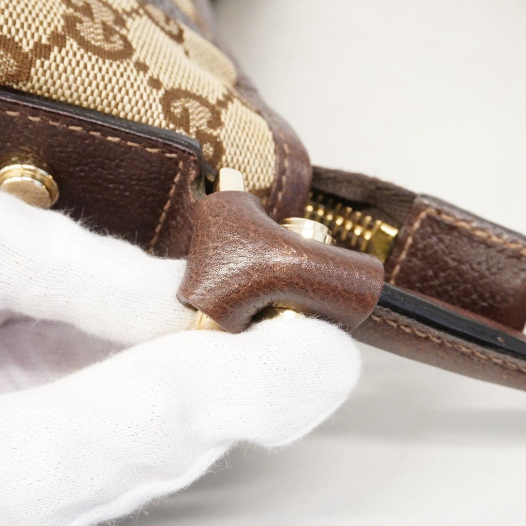 Gucci Handbag GG Canvas Brown Gold — view 9