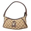 Gucci Handbag GG Canvas Brown Gold