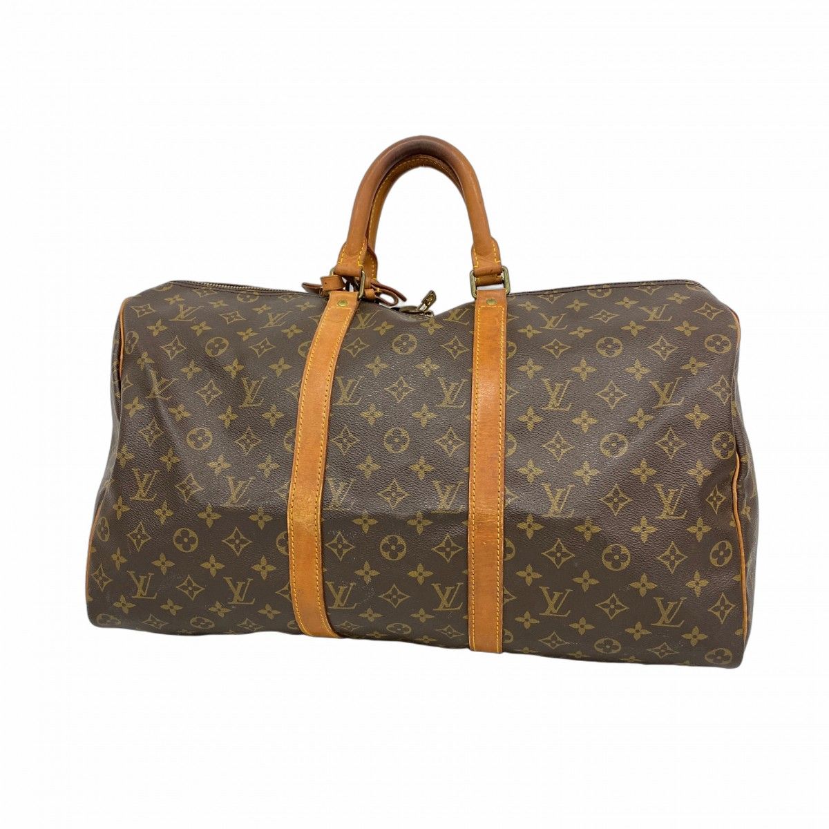 Louis Vuitton Boston Bag Monogram Keepall 50 Brown